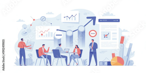 s. Modern flat style with gradient accents and clean composition. Perfect for landing pages, business presentations, social media marketing, and startup branding