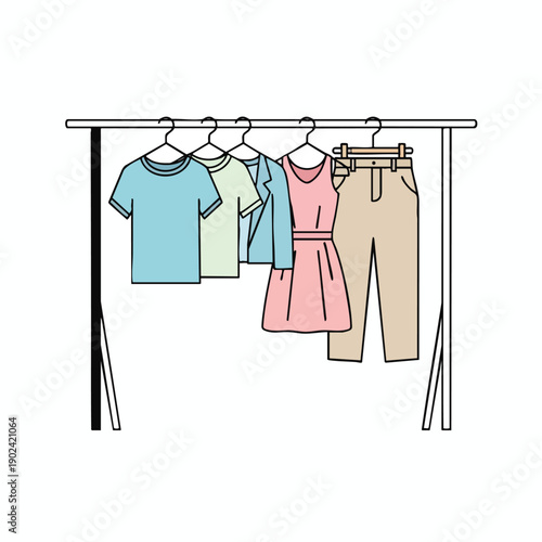 Clothing on a Garment Rack