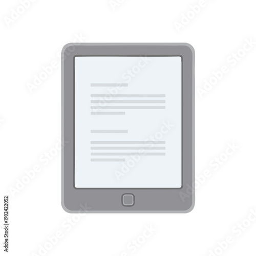 Modern E reader Device with Blank Screen