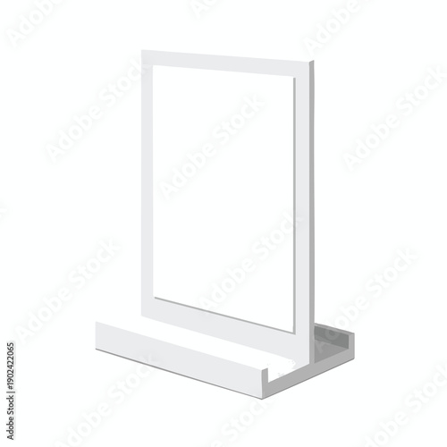 White Desktop Sign Holder Mockup