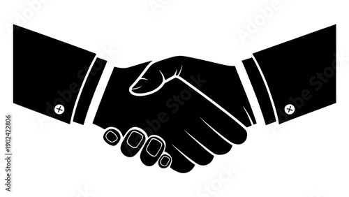 Handshake Icon – Business Agreement, Partnership, Deal, Collaboration, Trust, Corporate Cooperation and Professional Contract Vector Symbol