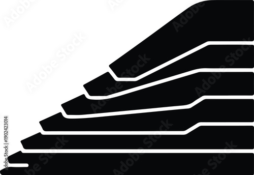 silhouette modern abstract speed train stripes lines movement vector design