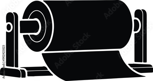 silhouette paper towel roll holder kitchen cleaning household item vector design