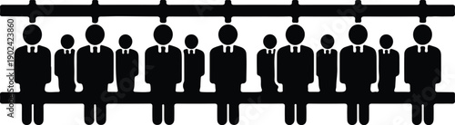 silhouette people riding public transportation commute travel illustration vector design