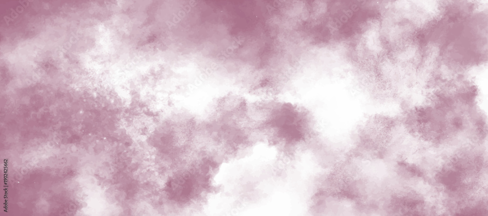 Fototapeta premium serene and peaceful pink cloudy sky with white clouds The pink hue adds a touch of warmth and coziness to the scene, creating a beautiful and dreamy landscape.