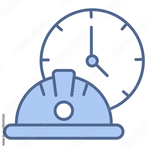 Working Time Blue Icon