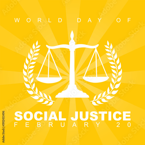 Vector graphic of World Day of Social Justice ideal for World Day of Social Justice celebration.