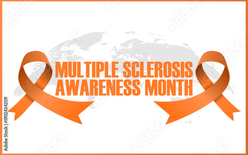 Vector graphic of Multiple Sclerosis Awareness Month ideal for Multiple Sclerosis Awareness Month celebration.