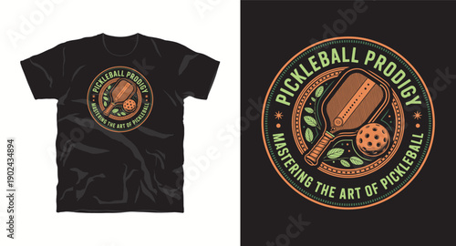 Pickleball prodigy mastering art of pickleball vintage design for t-shirt
