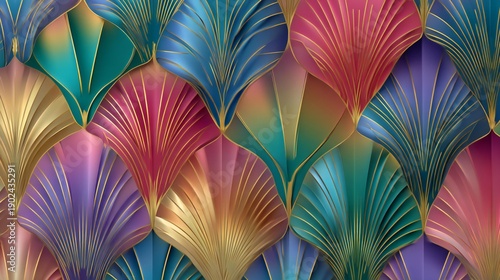 Vibrant multicolor peacock feathers close-up texture background with iridescent shine and natural gradient for design