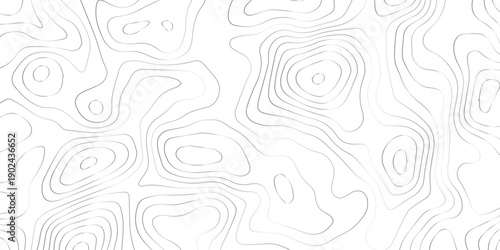 Abstract topographic wavy patterns design. Seamless flowing curve lines on white background. minimal contour line art pattern. terrain lines background. elevation contour map inspired vector design.