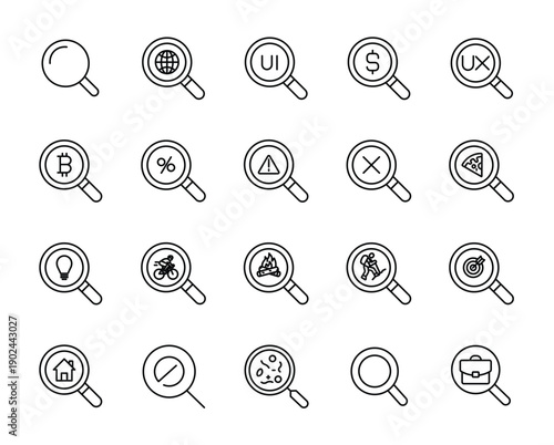 Search icon set.