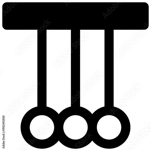 Momentum. Outlined stroke vector icon with black-filled details.