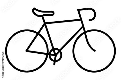 line art Cycling silhouette vector illustration isolated on white background