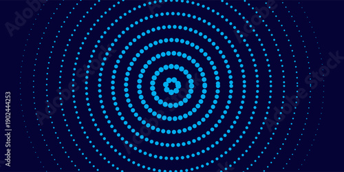 Abstract Blue Digital Tech Business or Science Background. Medical Research or Tech Innovation Online Webinar Presentation Event.