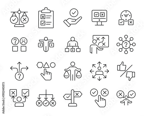 Choice icon set.