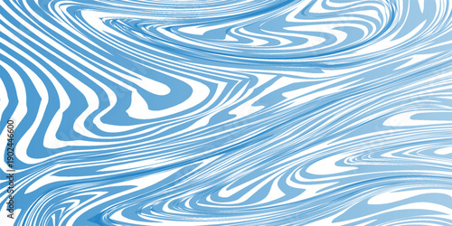 Black and white liquid texture. Watercolor hand drawn marbling illustration. Abstract vector background. Monochrome marble pattern.