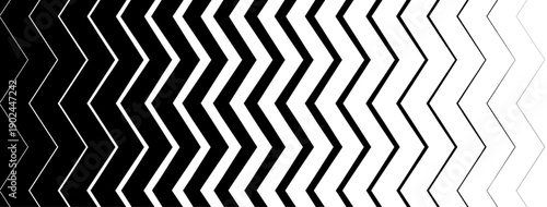 Zig Zag line gradient monochrome transition background. Fade thick and thin vertical ripple pattern texture.