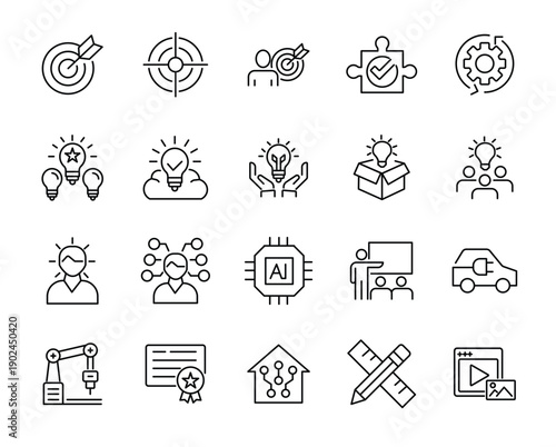 Innovation icon set.
