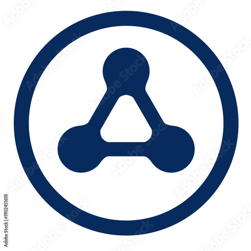 Abstract Technology Node Symbol for Digital Innovation.eps