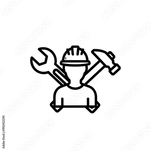 Labor Workers Solidarity Illustration outline