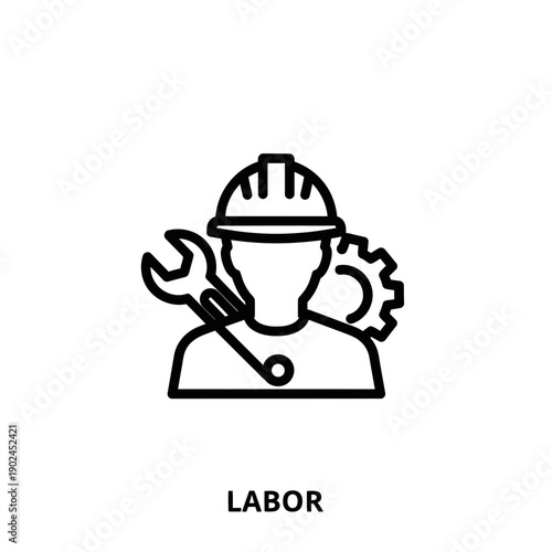 Labor Workers Solidarity Illustration outline