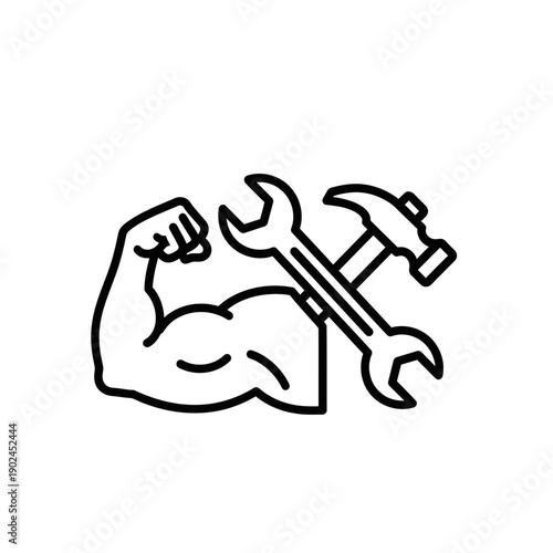 Labor Workers Solidarity Illustration outline