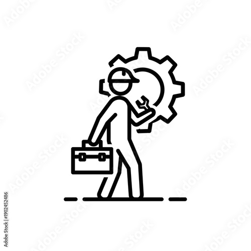 Labor Workers Solidarity Illustration outline