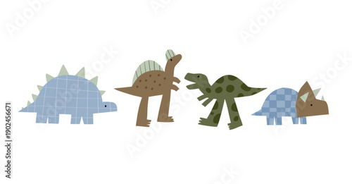 Wallpaper Mural Cute dinosaur in cartoon style. Bold, simple form, trendy colors. Childish flat vector illustration Torontodigital.ca