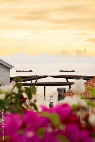 Kiss bridge Sunset town in Phu Quoc island, Vietnam