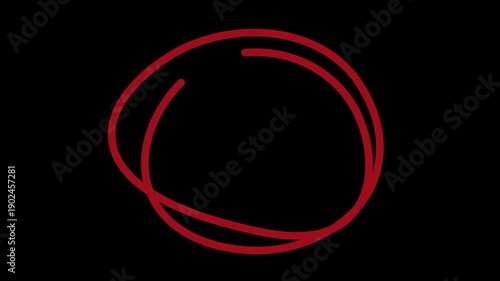 Circle marker with drawing effect, hand drawn circle marker green screen, 4k video of hand drawn red circle animation. Animated Red Scribbled Circle Video - Hand Drawn Oval Highlight Effect , Circle m