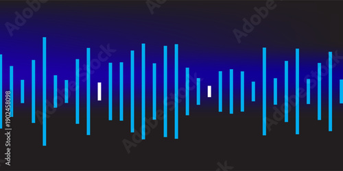 Sound wave. Voice recognition concept flat vector illustration of sound symbol. Bright voice and sound imitation lines. Eps10