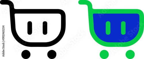 High-Fidelity Shopping Cart Icon Set for Premium E-commerce UX Design