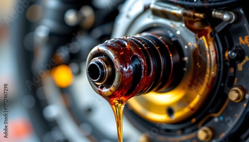Engine's Grease in Action: Close-up of engine grease, showing mechanics and efficiency.