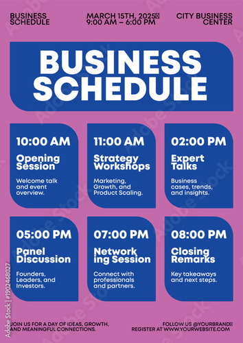 Event Release Calendar Poster Template