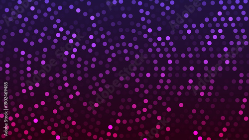 Abstract Purple Dot Pattern Background with Soft Glowing Particles