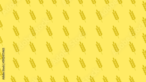 Wheat background. Yellow wheat, rice, or barley seamless pattern. Wallpaper, farm, harvest, agriculture, organic, packaging, wrapper, backdrop