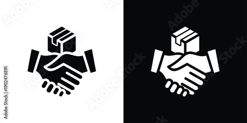 Handshake Icon Sheet Multiple Style Collection Isolated Vector