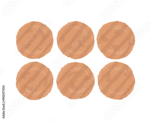 Fried meat cutlets served on plate isolated on white background