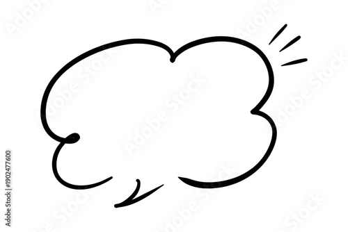 ペンの手書き吹き出し_黒