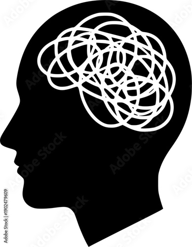 Anxiety icon on white background. Modern simple icon vector illustration.
vector silhouette illustration isolated on white background