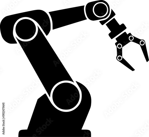 Robot arm icon on white background. Modern simple icon vector illustration.
vector silhouette illustration isolated on white background