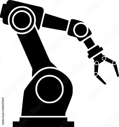 Robot arm icon on white background. Modern simple icon vector illustration.
vector silhouette illustration isolated on white background