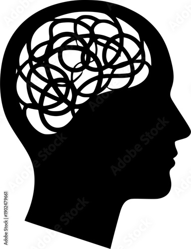 Anxiety icon on white background. Modern simple icon vector illustration.
vector silhouette illustration isolated on white background