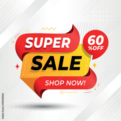 Super Sale 60 Off Promotional Banner