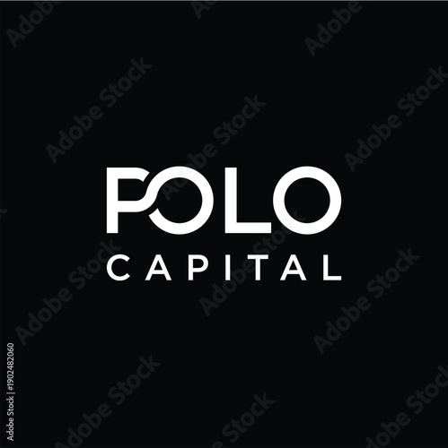 simple polo vector logo with P and O combined into one