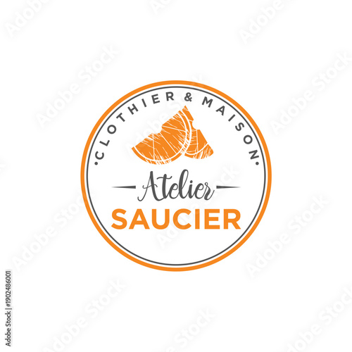 Atelier Saucier Clothier Maison Logo Design.