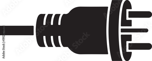 Electrical power plug connector vector icon