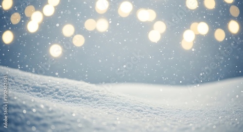 Wallpaper Mural Serene winter landscape with snow falling on frozen lake near forest Torontodigital.ca