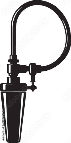 Laboratory vacuum aspirator setup vector icon